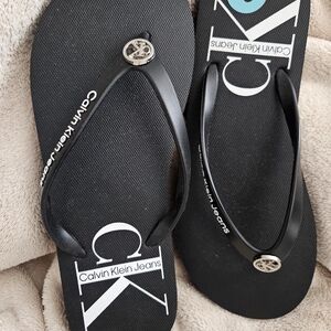 Calvin Klein Black Flip Flops